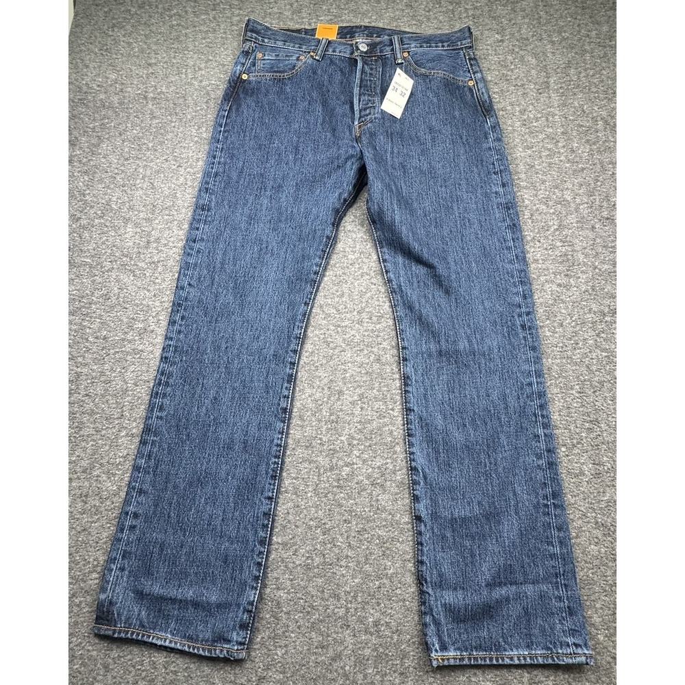 Levi's 501XX Straight Leg Button Fly Blue Jean Men's Sz‎ 34x32 Cotton New